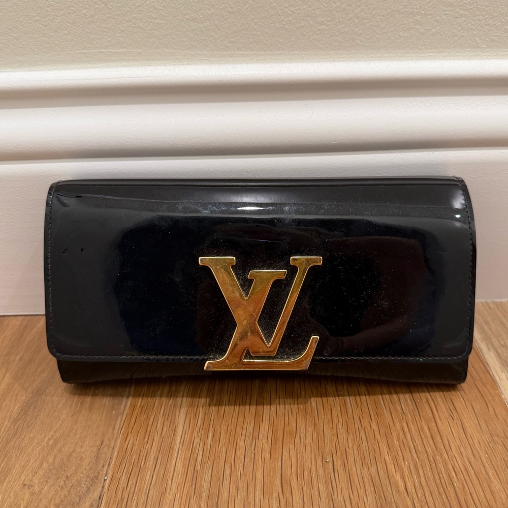 Louis Vuitton Black and Gold Clutch